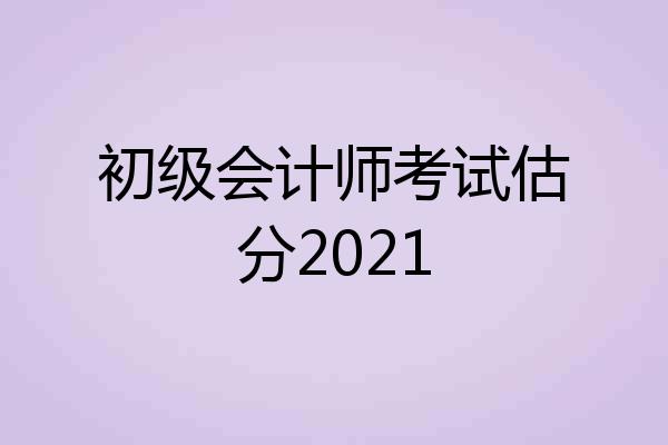 初级会计师考试估分2021