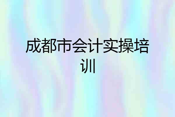 成都市会计实操培训
