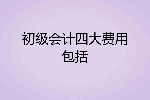 初级会计四大费用包括