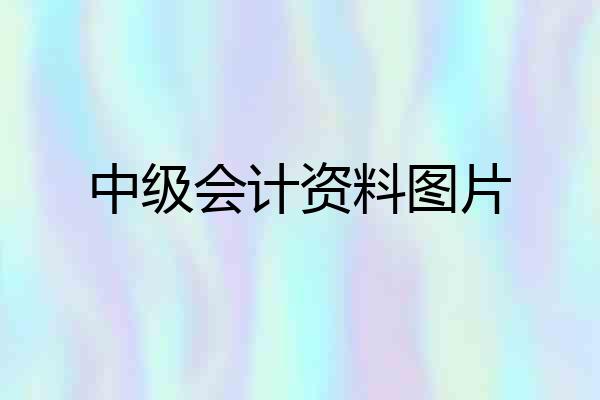 中级会计资料图片