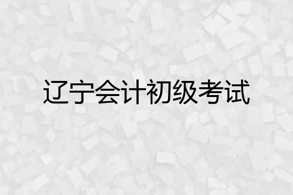 辽宁会计初级考试