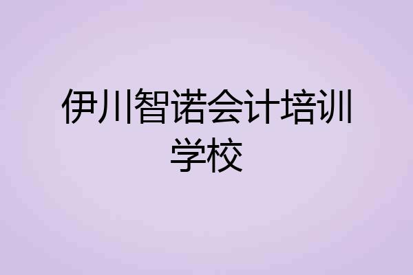 伊川智诺会计培训学校