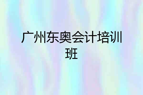 广州东奥会计培训班
