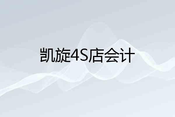 凯旋4S店会计
