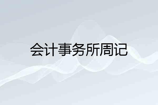 会计事务所周记