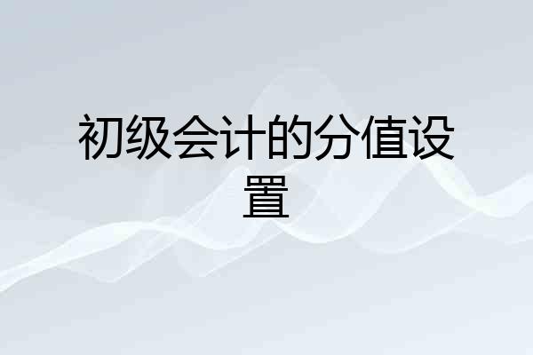 初级会计的分值设置