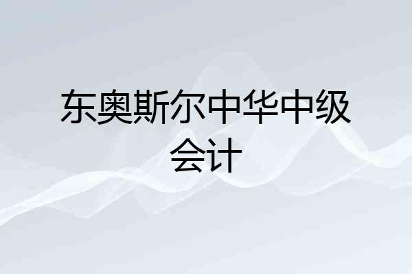 东奥斯尔中华中级会计