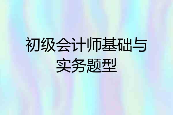 初级会计师基础与实务题型