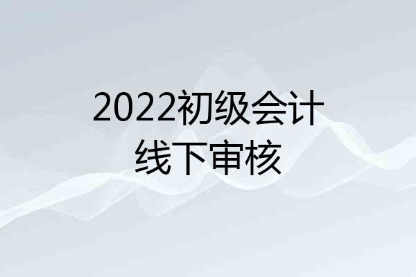 2022初级会计线下审核