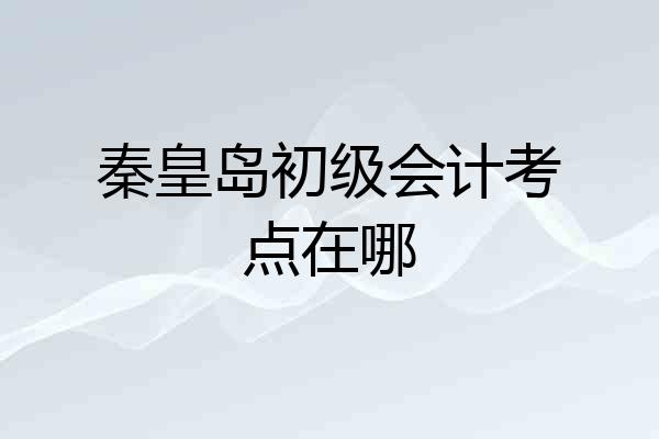 秦皇岛初级会计考点在哪
