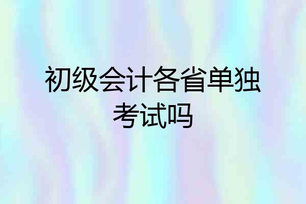 初级会计各省单独考试吗