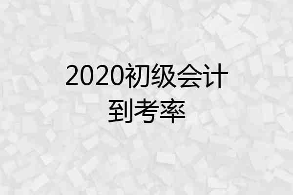 2020初级会计到考率