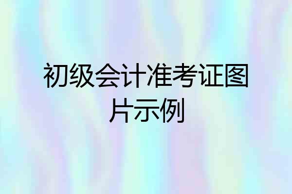 初级会计准考证图片示例