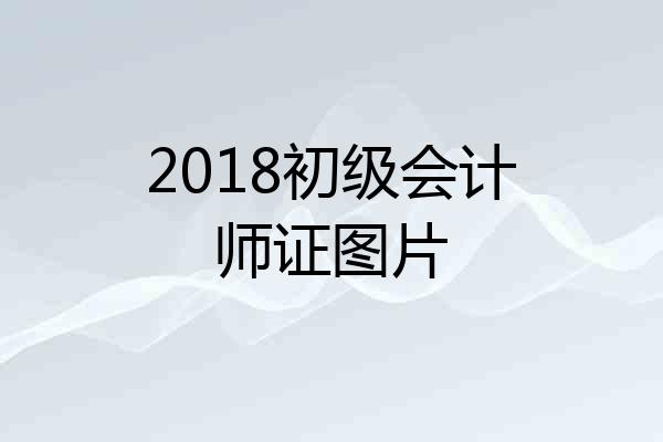 2018初级会计师证图片