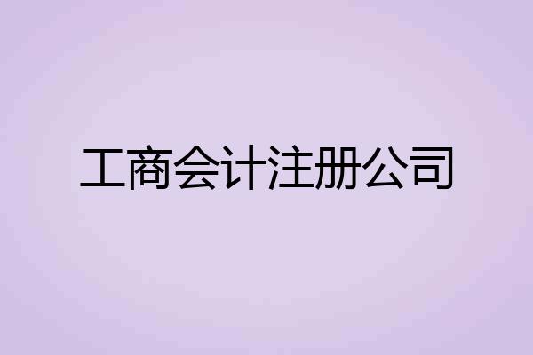 工商会计注册公司