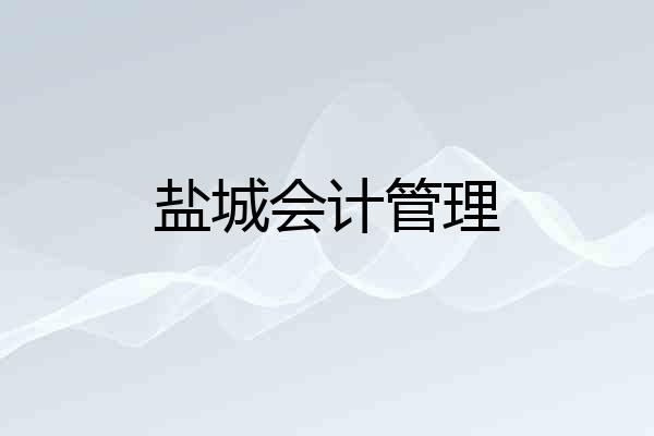 盐城会计管理