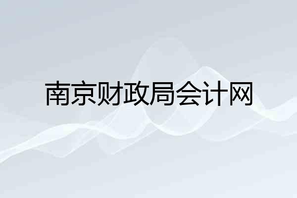 南京财政局会计网