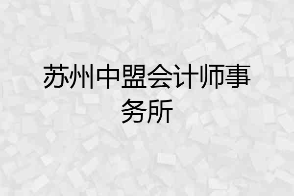 苏州中盟会计师事务所