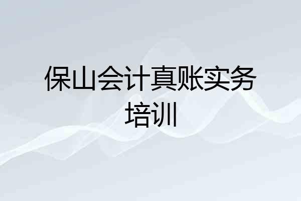 保山会计真账实务培训