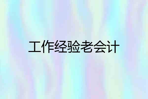 工作经验老会计