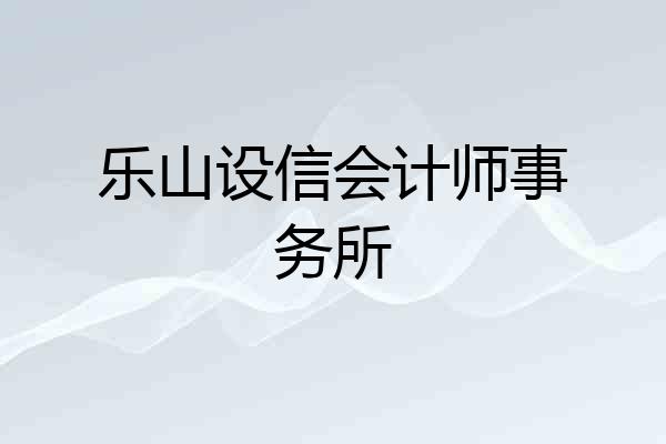 乐山设信会计师事务所