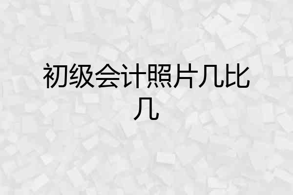 初级会计照片几比几
