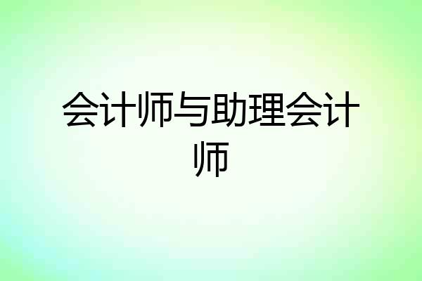 会计师与助理会计师