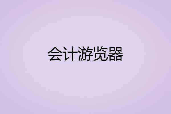 会计游览器