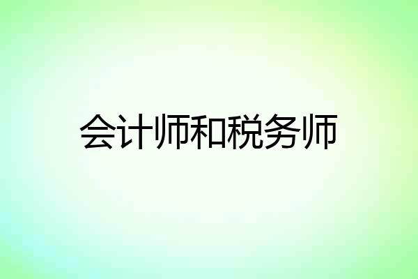 会计师和税务师