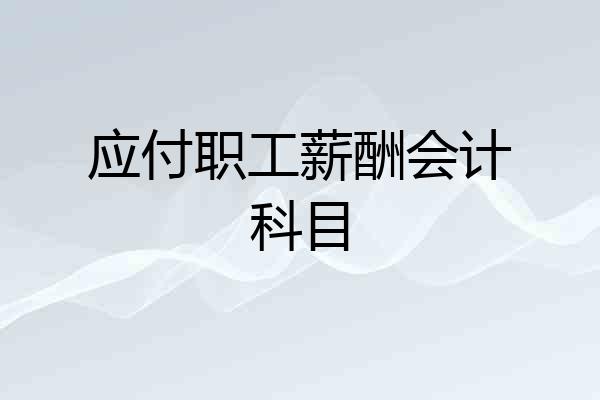 应付职工薪酬会计科目
