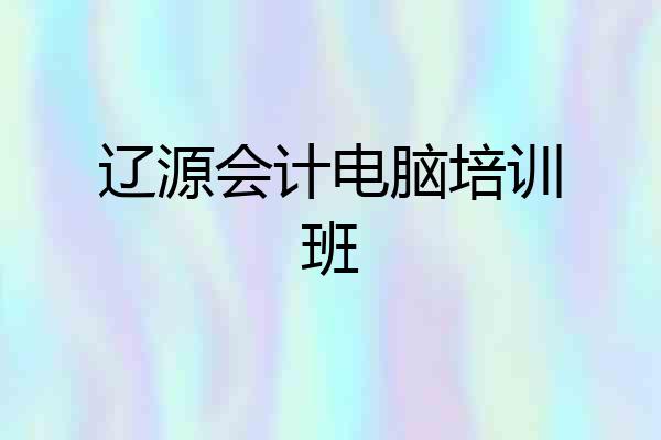 辽源会计电脑培训班