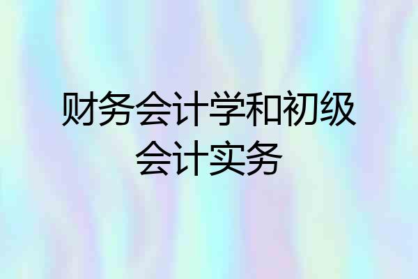 财务会计学和初级会计实务