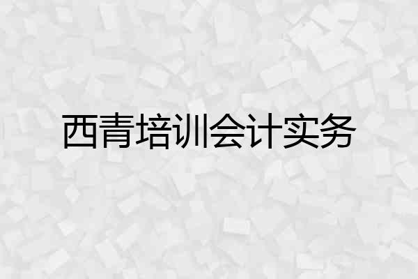 西青培训会计实务