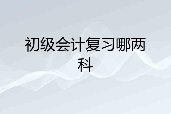 初级会计复习哪两科