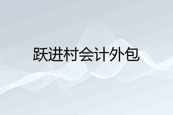 跃进村会计外包