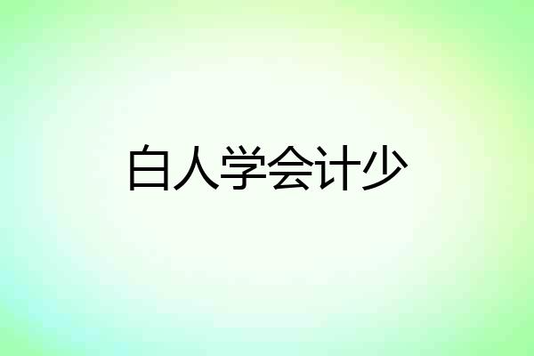 白人学会计少