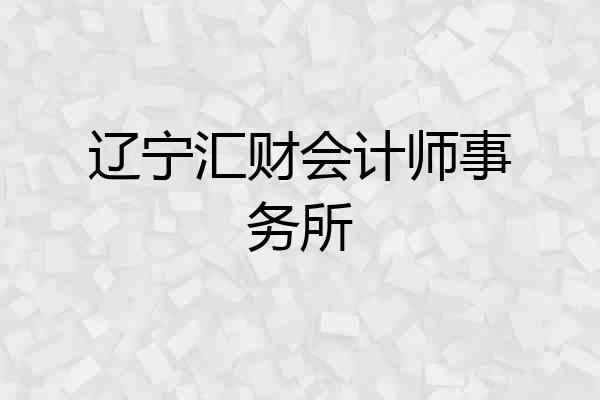 辽宁汇财会计师事务所