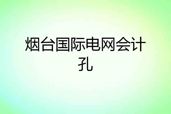 烟台国际电网会计孔