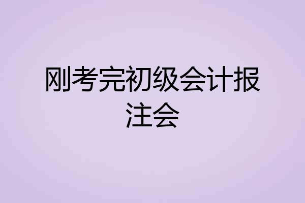 刚考完初级会计报注会