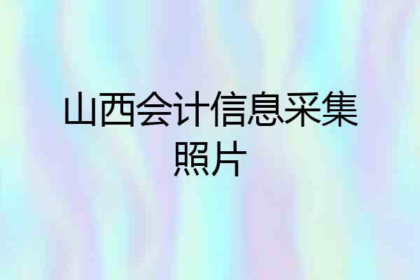 山西会计信息采集照片