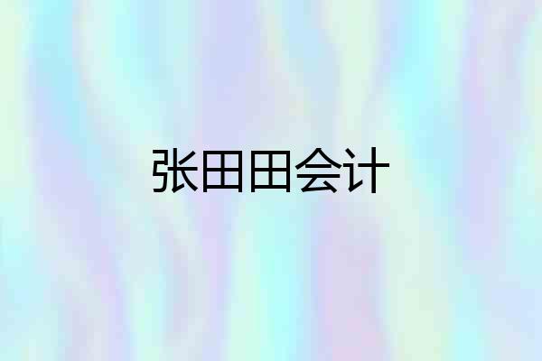 张田田会计