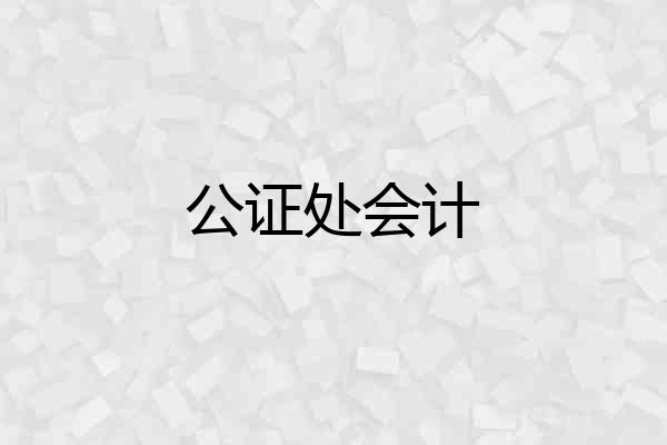 公证处会计