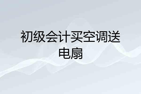 初级会计买空调送电扇