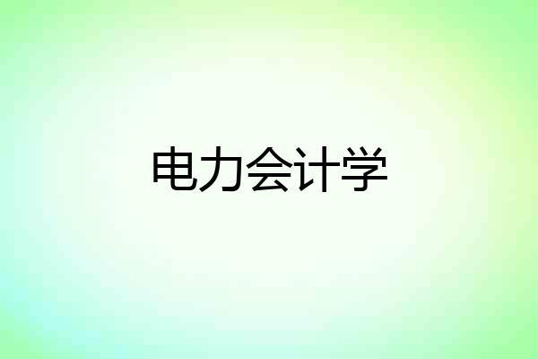 电力会计学