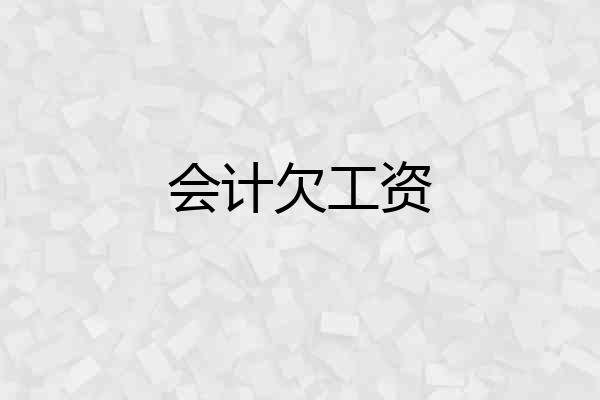 会计欠工资