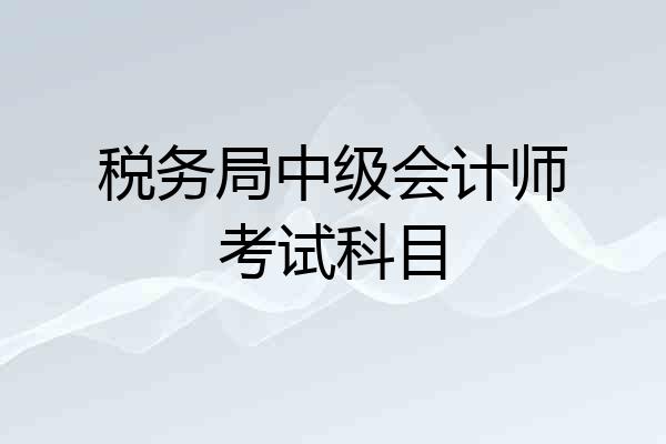 税务局中级会计师考试科目