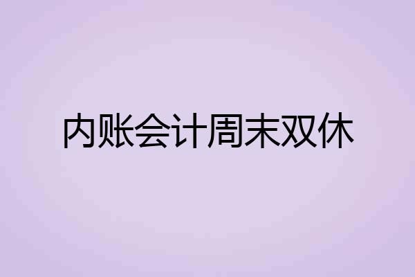 内账会计周末双休