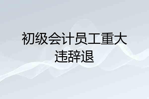 初级会计员工重大违辞退