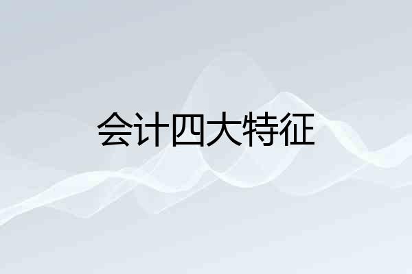 会计四大特征
