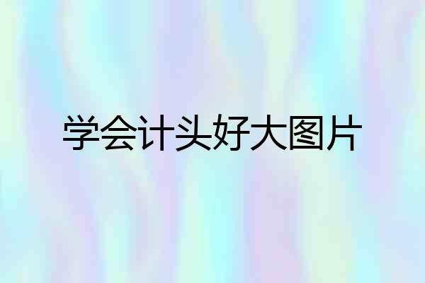 学会计头好大图片